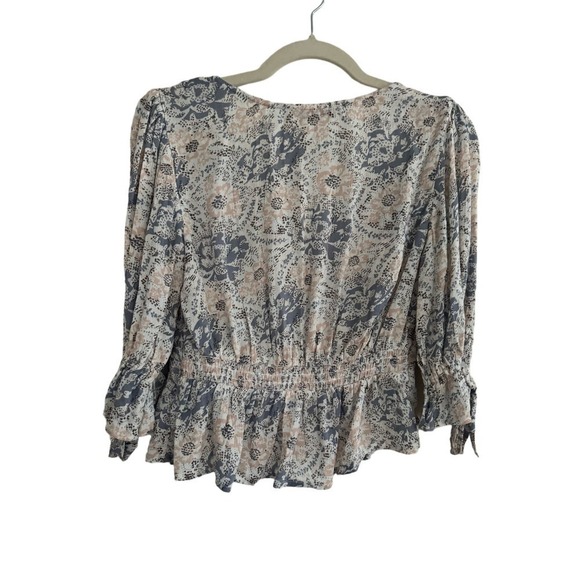 Ambercrombie Boho floral Blouse Size Small Coquette Babydoll Whimsygoth fairy - Picture 5 of 5